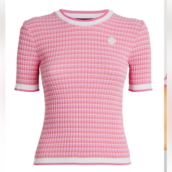 Maje Tops - Maje Mime Short Sleeve Sweater